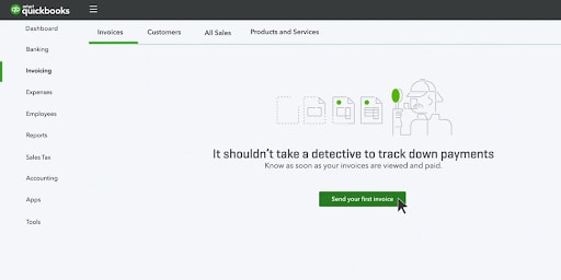 QuickBooks Invoicing - Send your first Invoice